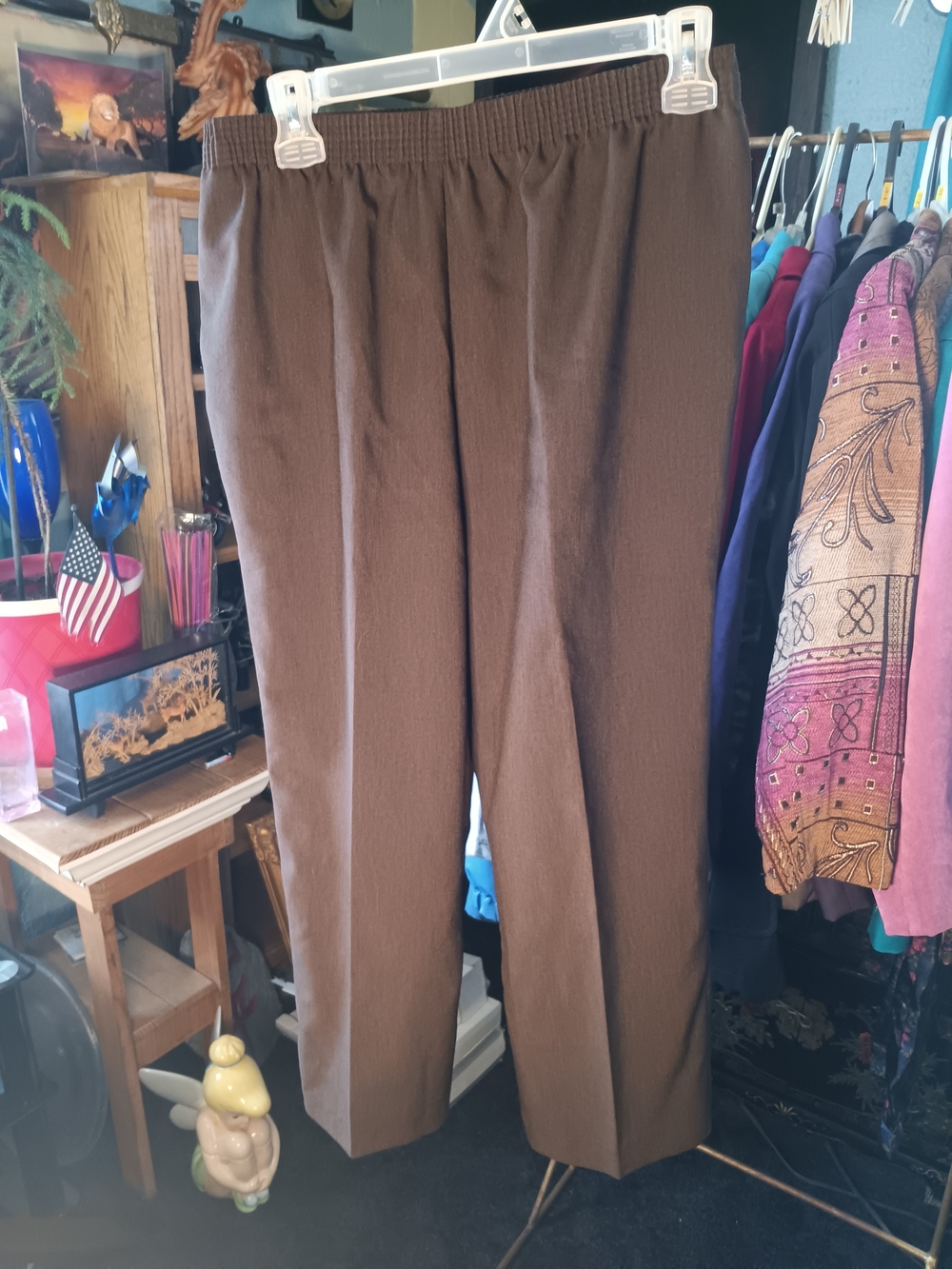 Allison Daley Brown Straight-Leg Pants